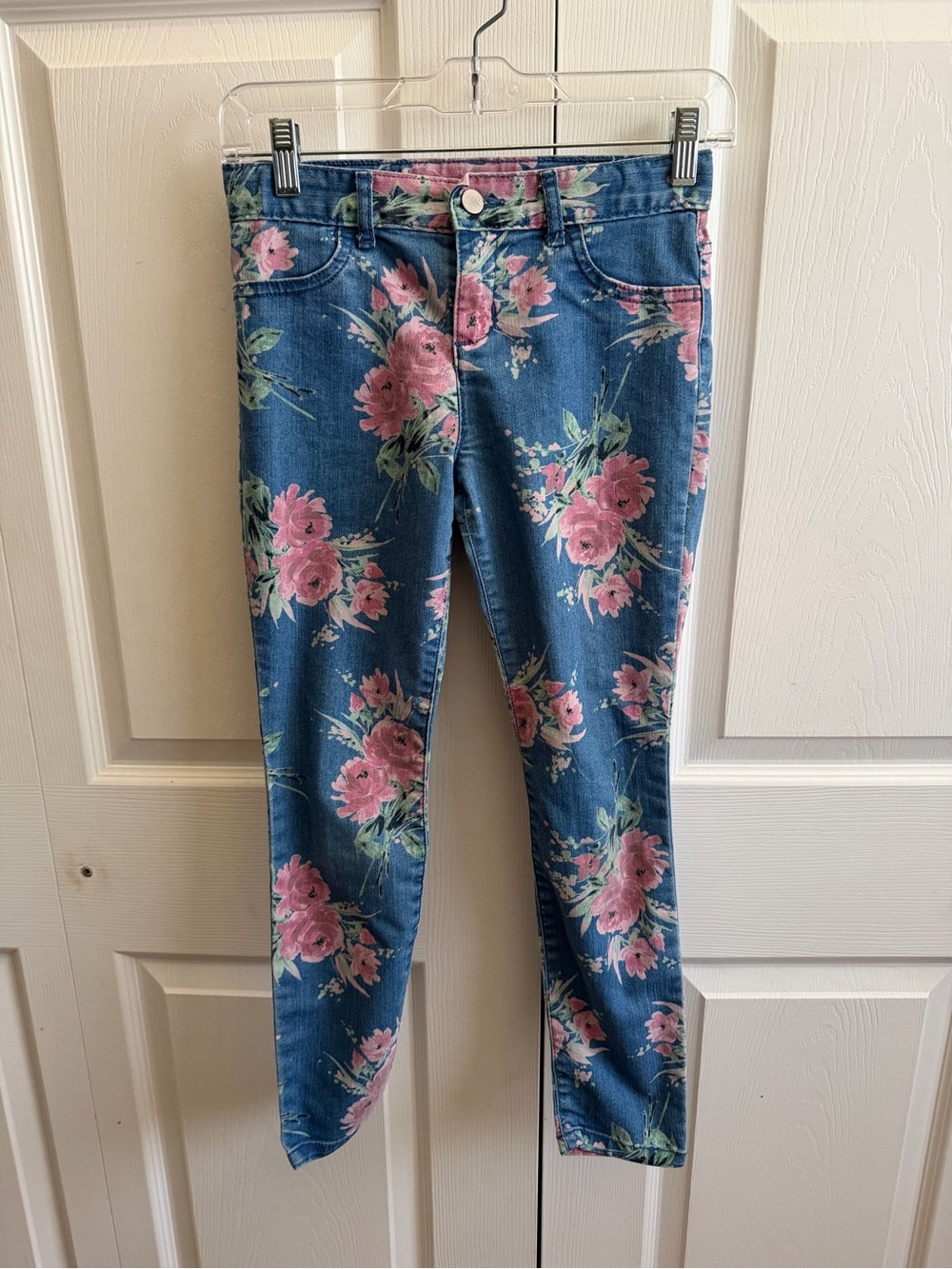 5 for $25! The Children's Place Blue Floral Skinny Jeans
